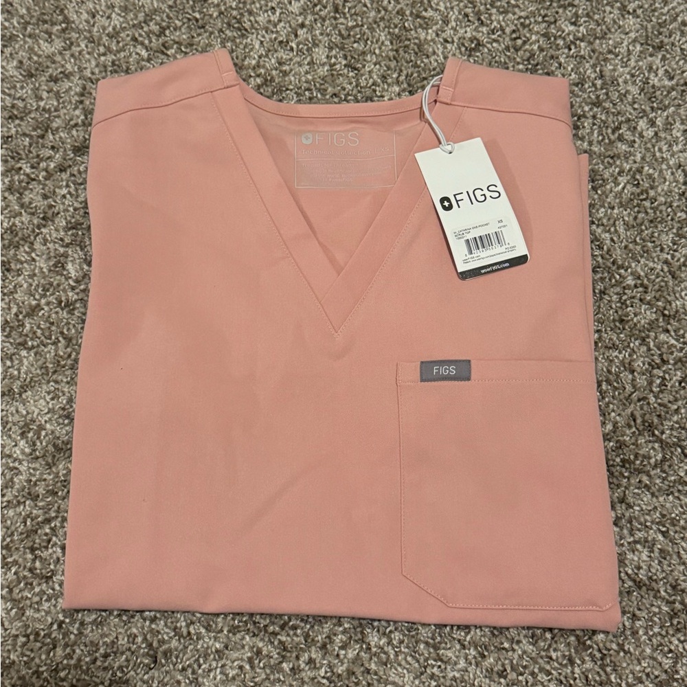 Figs XS Catarina top pink sand